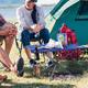 Arlmont & Co. Portable Folding Camping Table - Cupholders, Carrying Bag - Camping, Hiking, Picnics, Beach in Blue | 18 H x 31.5 W x 20 D in | Outdoor Furniture | Wayfair