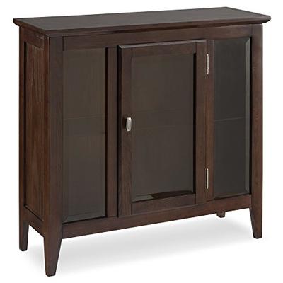 Leick Furniture 10000-CH Entryway Curio Cabinet with Interior Light Chocolate Oak
