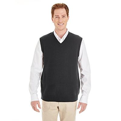 Harriton Mens Pilbloc V-Neck Sweater Vest (M415) -BLACK -XL