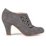 Brinley Co. Womens High Heel Round Toe Bootie Grey, 8 Wide Width US screenshot. Shoes directory of Clothing & Accessories.