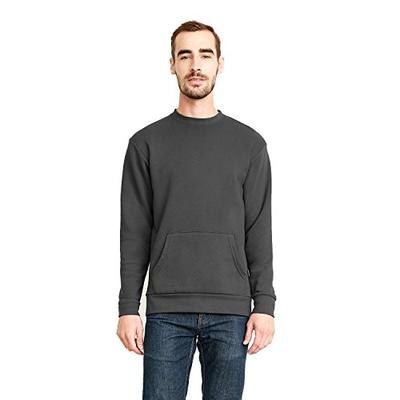 Next Level Men's Crew with Pocket Sweatshirt, Heavy Metal, XX-Large