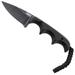 CRKT Compact Fixed Blade Knife: Minimalist Black Drop Point Neck Knife, Folts Utility Knife with Sto