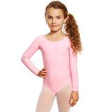 Leveret Girls Leotard Pink Long Sleeve X-Small (4-6) screenshot. Tops directory of Clothes.