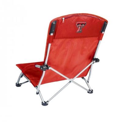 PICNIC TIME NCAA Texas Tech Red Raiders Tranquility Portable Folding Beach Chair, Red