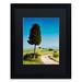 "Stroll on Farm Road" by Michael Blanchette Photography Artwork in Black Matte with Black Frame, 16"