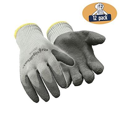 RefrigiWear Thermal Ergo Knit Work Gloves with Textured Rubber Latex Coated Palm, Pack of 12 Pairs (