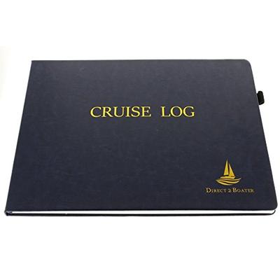 Direct 2 Boater Elegant Blue Hard Bound Cruise Log Book with Place Marker & Pen Holder
