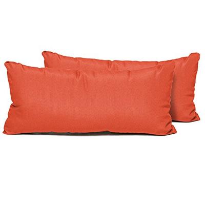 TK Classics Rectangle Outdoor Throw Pillows, Set of 2, Tangerine