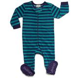 Leveret Boys Footed Fleece Sleeper Pajama (4 Toddler, Blue & Green) screenshot. Sleepwear directory of Clothes.