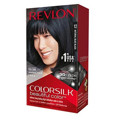 Revlon Colorsilk Beautiful Color, Natural Blue Black [12] 1 ea (Pack of 4)