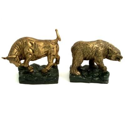 Wild Bull and Bear Bookends