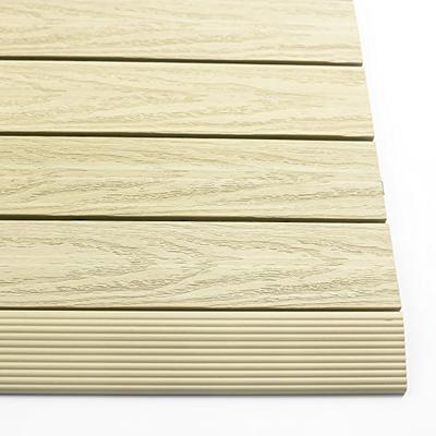 NewTechWood US-QD-SF-ZX-SD 1/6 x 1 ft. Quick Composite Deck Tile Straight Trim in Sahara Sand (4-Pie