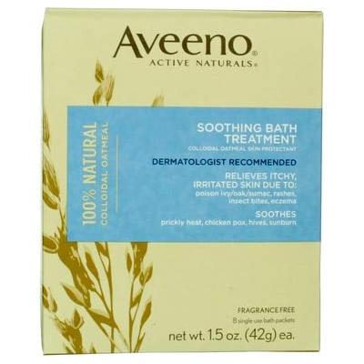AVEENO Active Naturals Soothing Bath Treatment Packets 8 Each (Pack of 3)