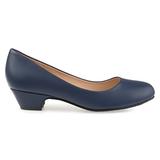Brinley Co. Womens Soren Classic Faux Leather Comfort-Sole Heels Navy, 9 Regular US screenshot. Shoes directory of Clothing & Accessories.