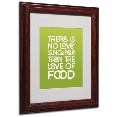 Sincere Love of Food by Megan Romo with Wood Frame Artwork, 11 by 14-Inch