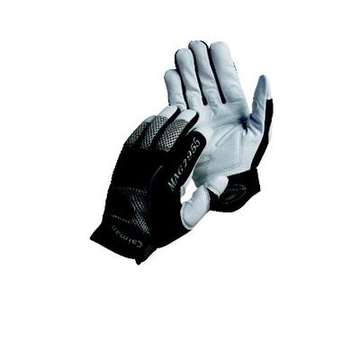 Caiman 2955-4 Medium Goat Grain Leather Multi Activity Glove, Pearl and Black