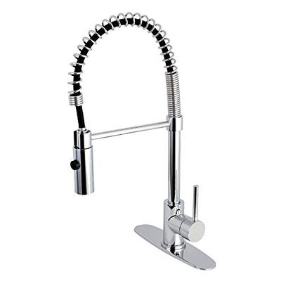 Kingston Brass LS8771DL Concord Kitchen Faucet with Pull-Down Sprayer 8" in Spout Reach Polished Chr
