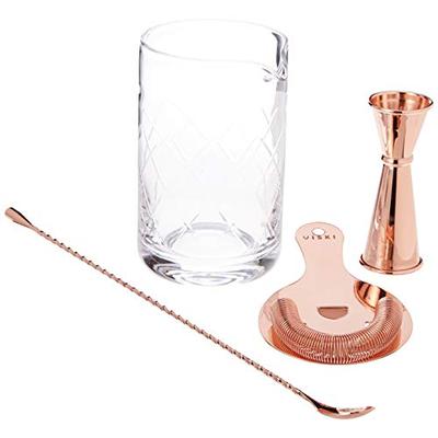 True Fabrication SS-TRU-5427 Copper Mixologist Barware Gift Set Multicolor