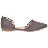 Brinley Co. Womens Scalloped Flat Grey, 6.5 Regular US screenshot. Shoes directory of Clothing & Accessories.
