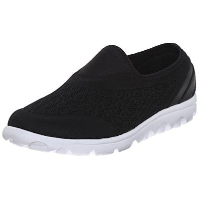 Propet Women's TravelActiv Slip On, Black, 7.5 W US