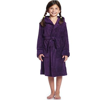 Leveret Kids Robe Fleece Sleep Girls Robe Purple Size 10 Years