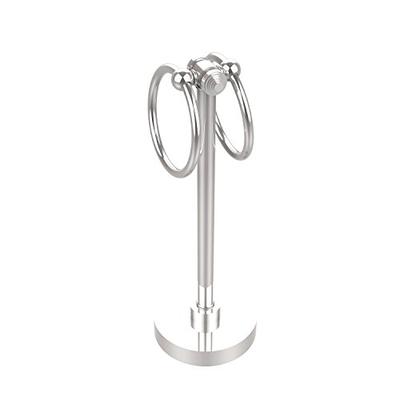Allied Brass SB-83-PC Southbeach Collection Vanity Top 2 Ring Guest Towel Holder, Polished Chrome