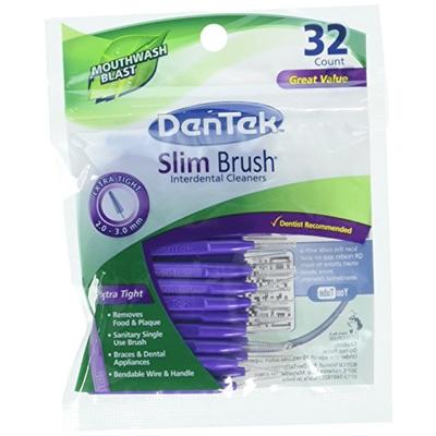 Dentek Slim Brush 32'S Deep Clean Tight Teeth (6 Pack)