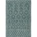 Black 24 x 0.01 in Area Rug - Union Rustic Hongming Oriental Teal/Khaki Indoor/Outdoor Area Rug Polypropylene | 24 W x 0.01 D in | Wayfair