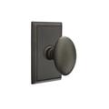 Emtek Privacy (Bed & Bath) Egg Knob w/ Rectangular Rose Brass in Brown | 4.38 H x 2.56 W x 2.75 D in | Wayfair 8221EUS10B