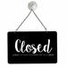 NAHANCO 2 Sided Metal Sign Kit Open/Close Metal in Black | 8 H x 12 W x 0.03 D in | Wayfair NMSKBOWA