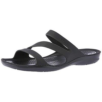 Crocs Women's Swiftwater Sandal, Black/Black, 6 M US