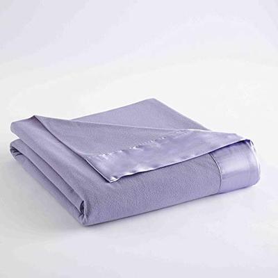 Shavel All Seasons Year Round Sheet Blanket with Satin Hem, King, Amethyst