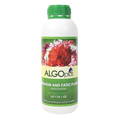 ALGOplus Geranium and Patio Plants - Liquid Fertilizer & Plant Food 1-Liter Bottle