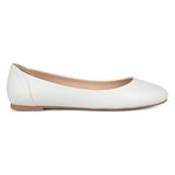 Brinley Co. Womens Comfort Sole Faux Leather Round Toe Flats White, 12 Regular US screenshot. Shoes directory of Clothing & Accessories.