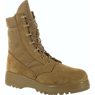 Rocky Men's 10'' Entry Level Hot Weather Military Boots, Brown, 8.5 M