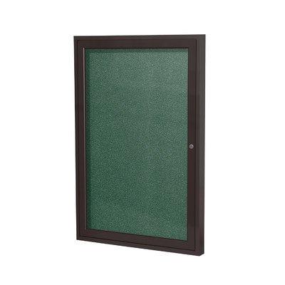 1 Door Outdoor Enclosed Bulletin Board Size: 3' H x 2' W, Frame Finish: Satin, Surface Color: Silver