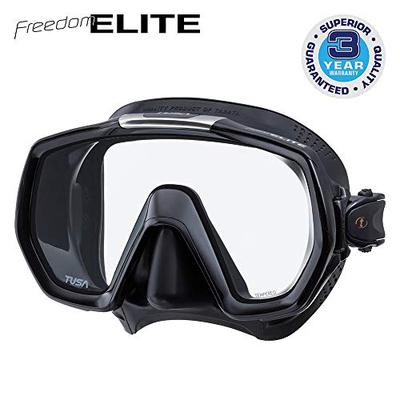 TUSA M-1003 Freedom Elite Scuba Diving Mask, Black/Black