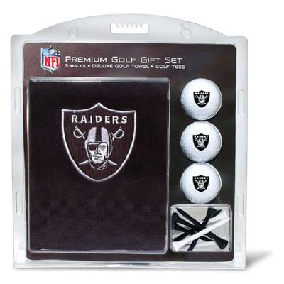 Team Golf NFL Oakland Raiders Gift Set Embroidered Golf Towel, 3 Golf Balls, and 14 Golf Tees 2-3/4"