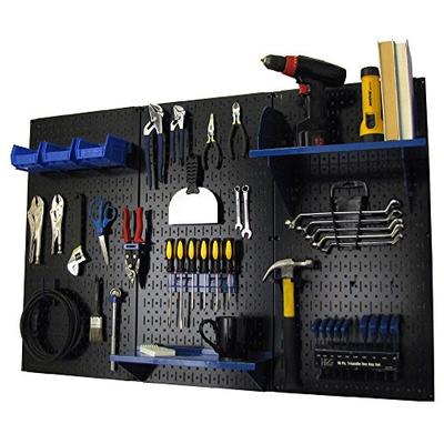 Wall Control Pegboard Standard Tool Storage Kit, Black/Blue