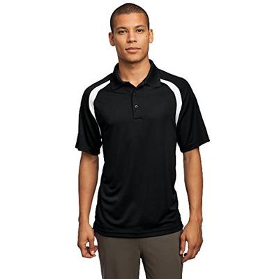 Sport-Tek Men's Dry Zone Colorblock Raglan Polo L Black/White