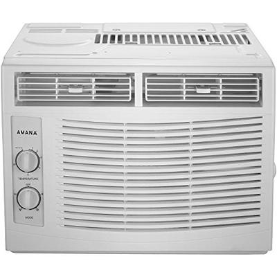 Amana 5,000 BTU 115V Window-Mounted Air Conditioner with Mechanical Controls White