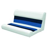 Wise 36-Inch Pontoon Bench Seat Cushion (Base Required to Complete), White-Navy-Blue screenshot. Boats, Kayaks & Boating Equipment directory of Sports Equipment & Outdoor Gear.